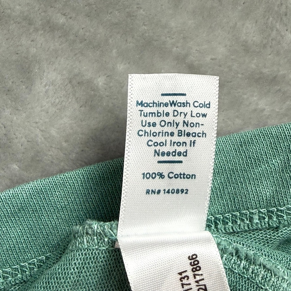 Marine Layer Cropped Polo Shirt Womens Medium Green Stretch Soft Cotton New NWOT - Picture 3 of 5